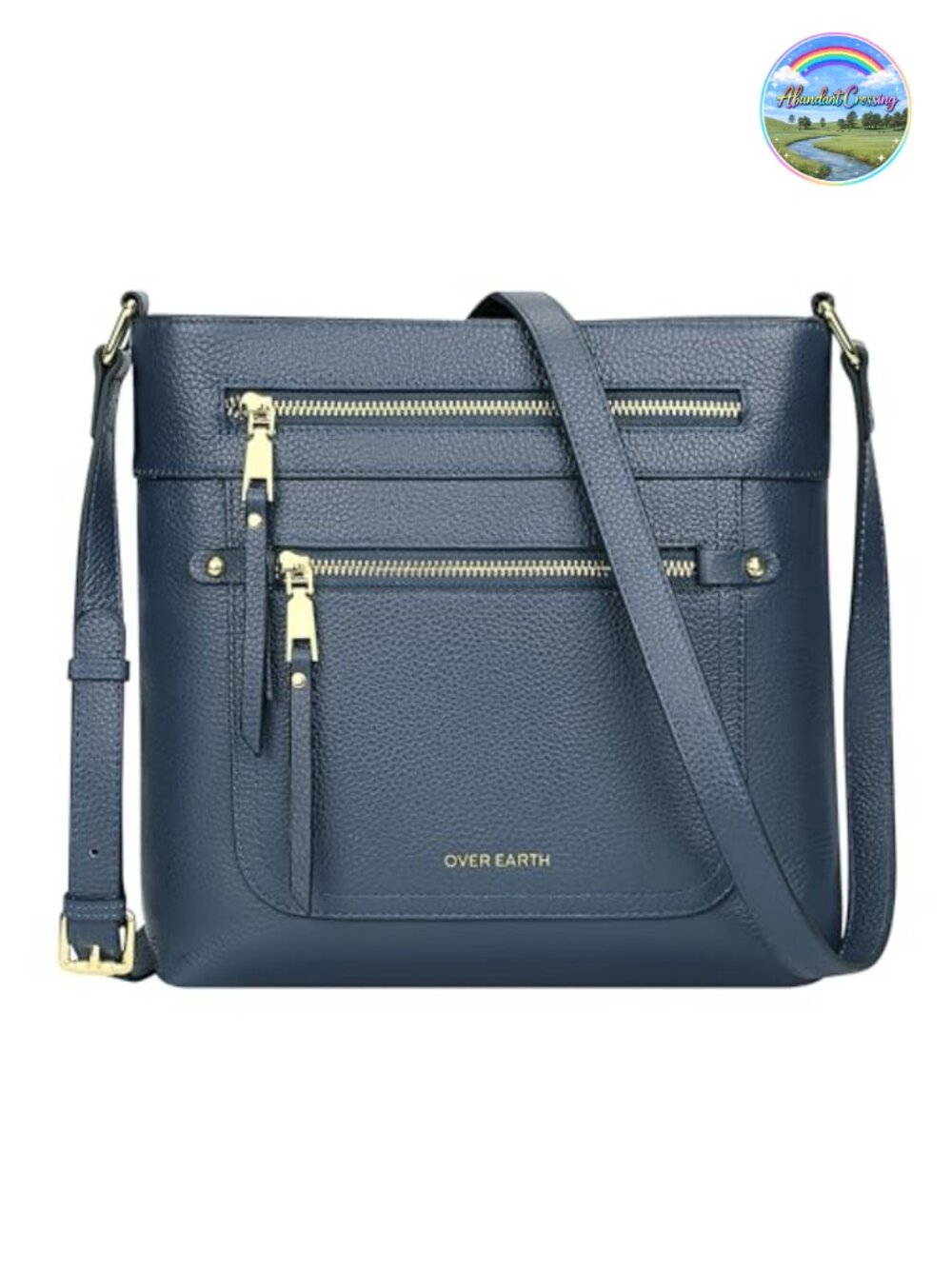 Genuine Leather Crossbody Bag with Multiple Pockets for Women